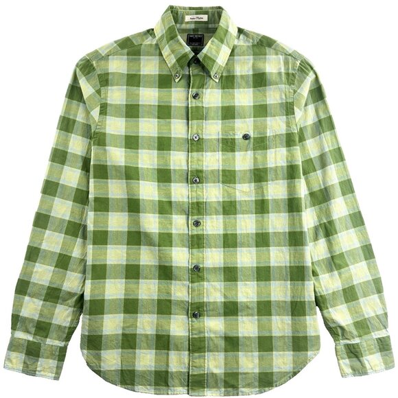 Todd Snyder Madras Check Shirt Men’s M Blue Green Button Collar LS Old Money - Picture 1 of 15